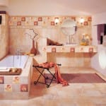 Custom Ceramic Tile Prints in Bathroom - Fall Colors Project