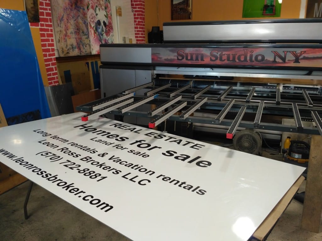 Custom Sign Prints Project - UV-printing company contacts on Diabond