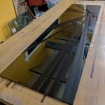 UV-printing on a grey mirror
